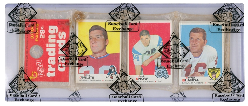 1969 Topps Football 2nd Series Unopened Rack Pack – BBCE Sealed